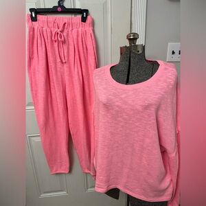 Women’s Zenana Bubblegum Pink Lounge Set Medium